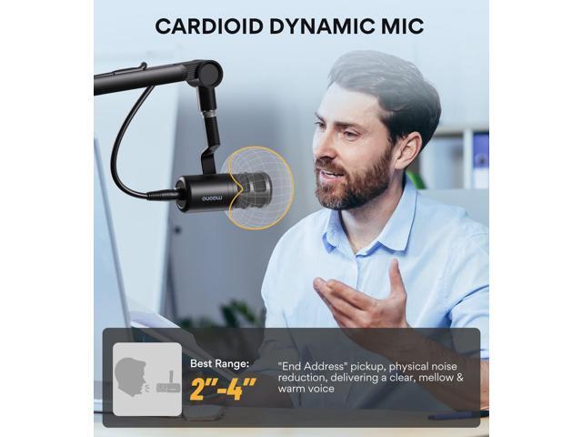 MAONO XLR Podcast Microphone, Cardioid Studio Dynamic Mic for Vocal Recording, Streaming, Voice-Over, Voice Isolation Technology, Metal Mic, Works...
