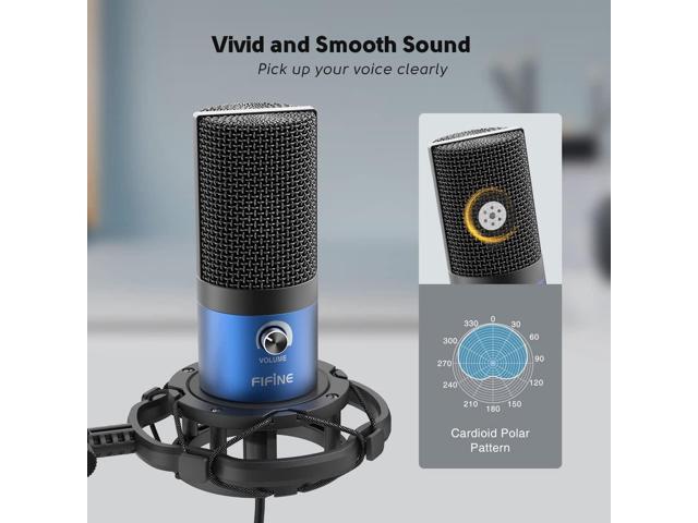 FIFINE USB Recording PC Microphone Kit, Computer Condenser Cardioid Mic on Mac Windows PS4/PS5, for Streaming, Podcasting, Gaming, Video, Home Use,...