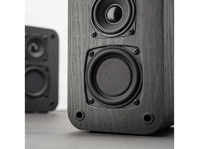 Passive Bookshelf Speakers for Home Theater Surround Sound, Home Desktop Stereo Speakers with Crisper Sound and Classic Wood Grain for Record...
