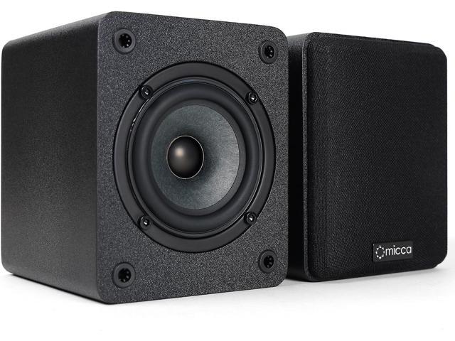 Micca COVO-S 2-Way Passive Bookshelf Speakers, Amplifier Required, Not for Turntable, 3-Inch Woofer, 0.75-Inch Tweeter, Wall Mountable, Pair, Black