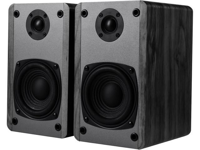 SINGING WOOD T25 Passive 2 Way Bookshelf Speakers 60 Watts (30W x 2) with preinstalled Wall Mount Bracket- Beech Wood Finish, Pair - Receiver or...