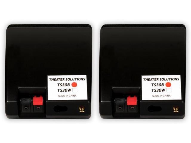Theater Solutions TS30B Mountable Indoor Speakers Black Bookshelf Pair