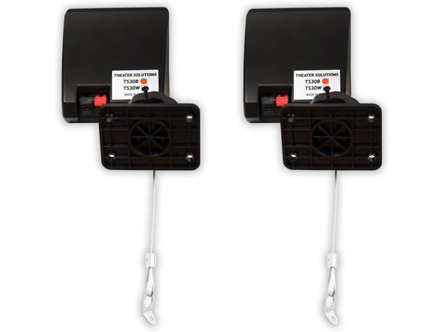 Theater Solutions TS30B Mountable Indoor Speakers Black Bookshelf Pair