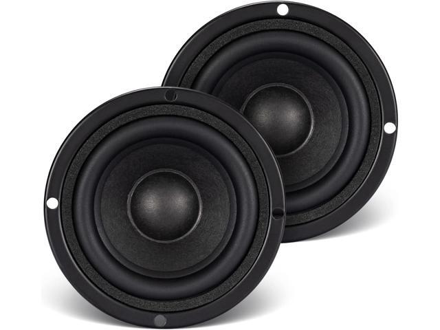 Pack of 2 Full Range Bookshelf Speaker, 3 Inch 8 Ohm Anti-Magnetic HiFi Tweeter Wooden Enclosure Home Audio Woofer Multimedia Speakers (8)