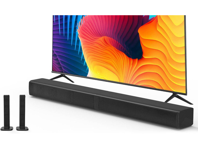 Puxinat 2 in 1 Separable Sound Bar for Smart TV, 2.2 Channel 32Inch Bluetooth 5.0 TV Speaker for Surround Sound System, Built-in Dual Subwoofer,...