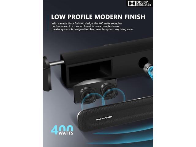 5.1 CH Surround Sound Bar with Dolby Audio, Sound Bars for TV, Wireless Subwoofer & Rear Speaker, Dolby Digital Plus, Bluetooth 5.3, Surround Sound...