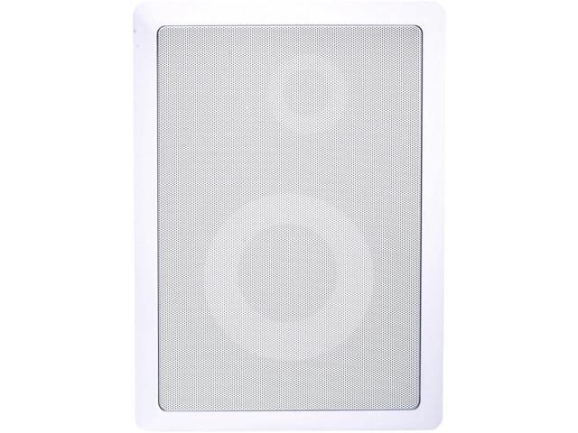 Monoprice 3-Way Fiber In-Wall Speakers - 8 Inch (Pair) With Removable And Paintable Grille - Caliber Series