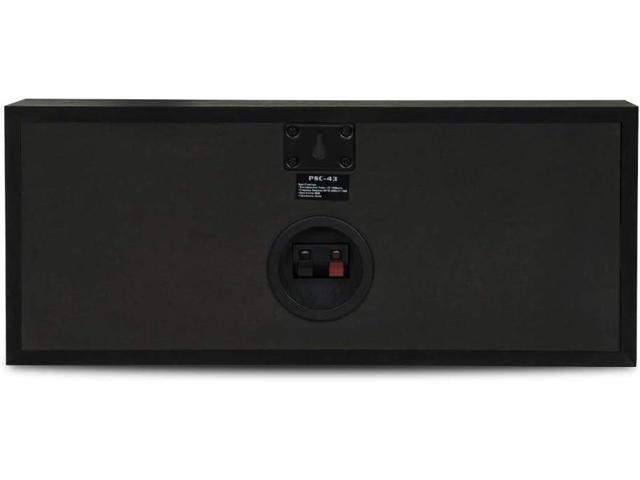 Acoustic Audio Psc-43 Dual 4' 2-Way Center Channel Loudspeaker 150 Watt - Black Ash Finish