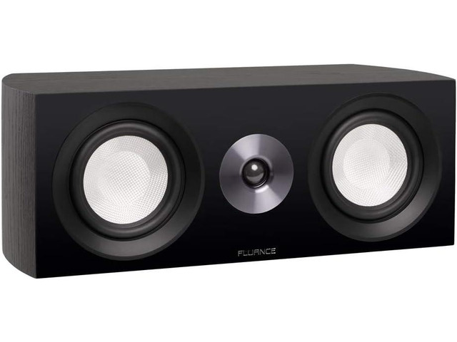 Fluance Reference High Performance 2-Way Center Channel Speaker for Enhanced Dialogue and Vocals in Home Theater Surround Sound Systems - Black Ash...