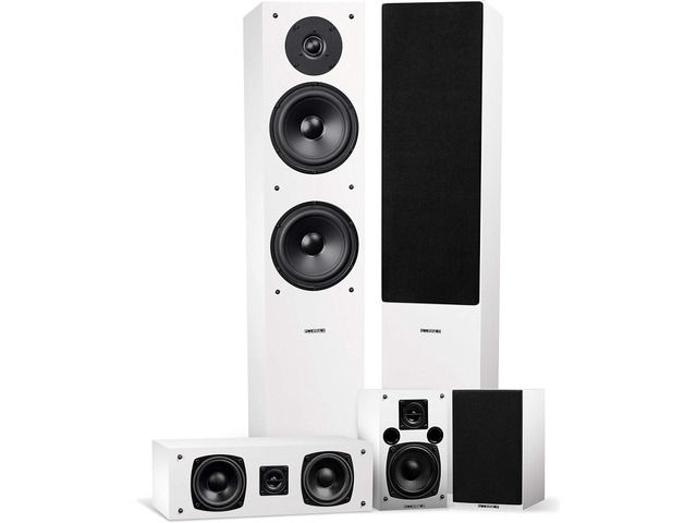 Fluance Elite High Definition Surround Sound Home Theater 5.0 Channel Speaker System Including Floorstanding Towers, Center Channel and Rear...