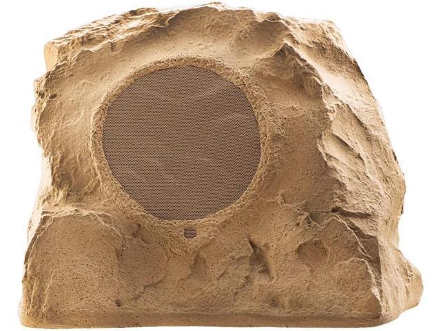 OSD Audio 8' High Fidelity Outdoor Rock Speaker Durable Weather-Resistant Design, Single - Sandstone Brown RS850