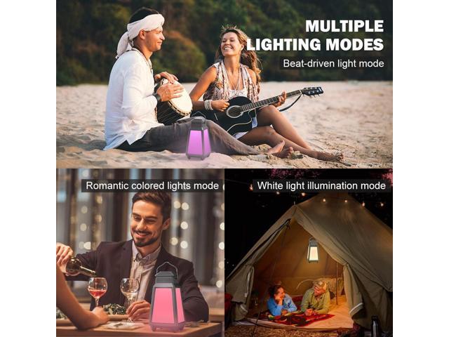 Inwa Outdoor Bluetooth Speakers, Wireless Speaker Sync Up to 100 Speakers, IPX5 Waterproof, Beat-Driven Light Show, Night Light, Compatibility with...