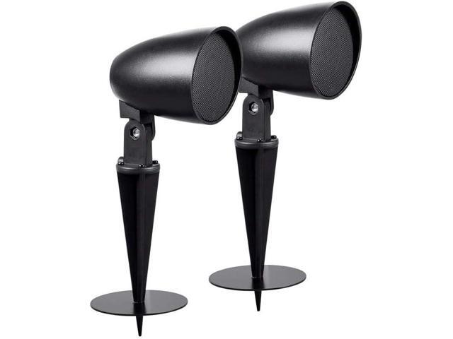 Monoprice Outdoor 2.5-inch Satellite Garden Speaker (Pair) - Sycamore Series
