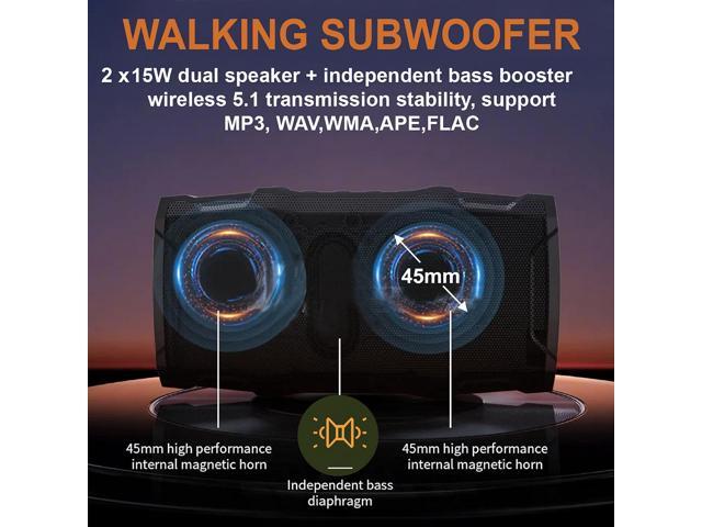 Portable Golf Cart Speaker Magnetic Bluetooth 36-Hour Playtime 30W Loud & Clear Stereo Sound IPX7 Waterproof & Shockproof Built-in LED...