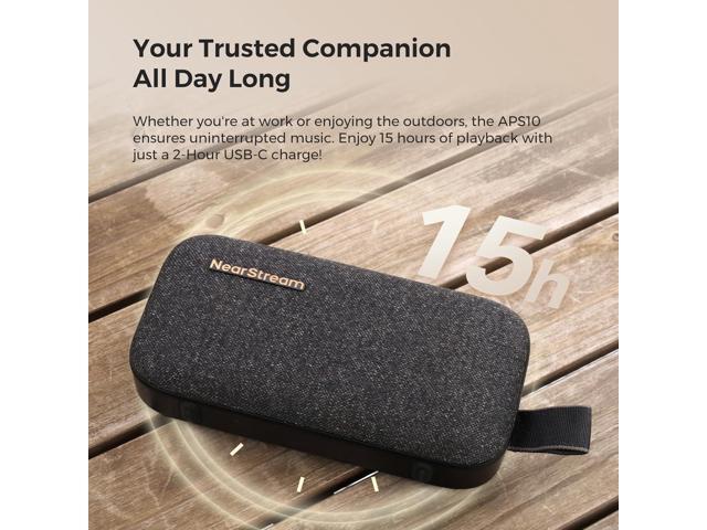 NearStream Portable Bluetooth Speaker, Wireless Speakerphone with Microphone, Powerful Sound, USB Speaker with 15H Playtime, Support Multiple...