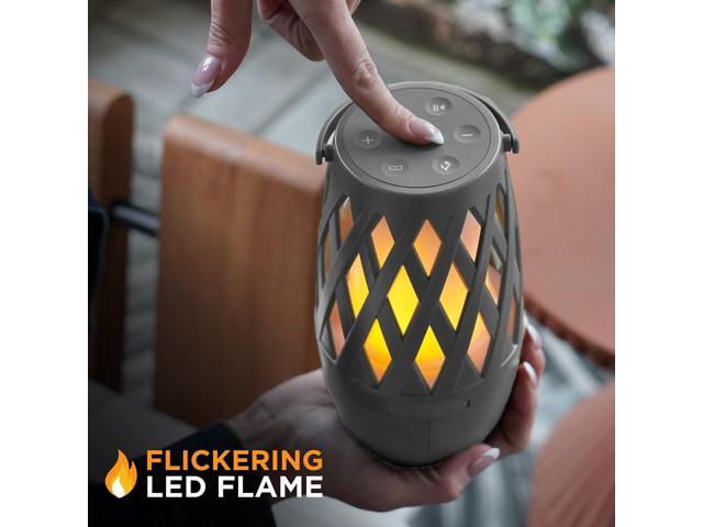 Limitless TikiTunes Pro Portable Bluetooth 10-Watt Speaker with 3-Mode LED Flame Light, Pair up to 100 Speakers, 4000 mAh Battery for...