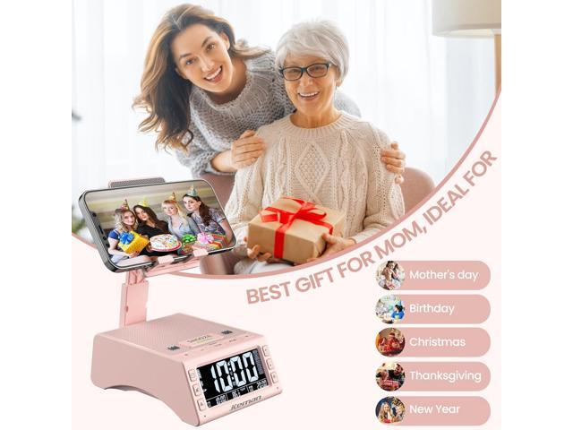 JTEMAN Gifts for Men Women,Cell Phone Stand with Wireless Bluetooth Speaker,Adjustable Cool Tech Kitchen Gadgets,Unique Birthday Gift Idea for Him,...