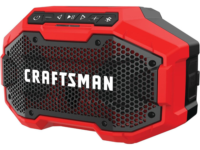 CRAFTSMAN V20 Wireless Portable Bluetooth Speaker, Tool Only (CMCR001B), Red