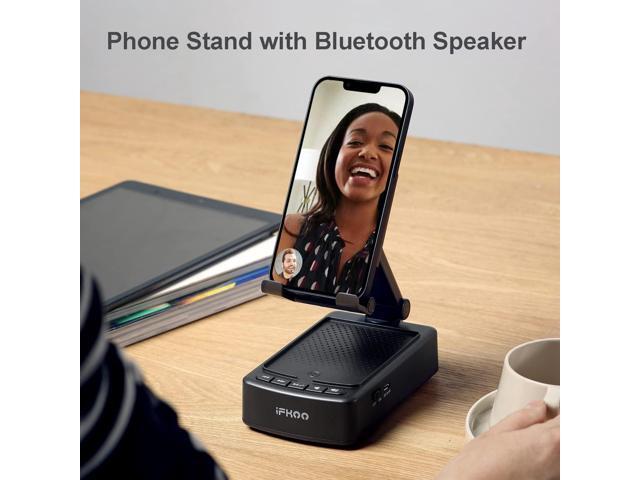 Gifts for Men Women, Phone Stand with Bluetooth Speaker BT5.3, Gifts for Him Dad Who have everything, Phone Holder with Wireless Speaker for...