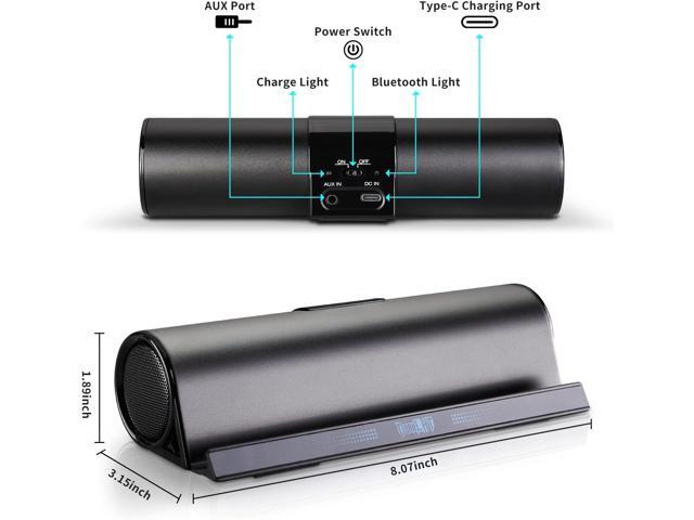 Wireless Bluetooth Speakers, Portable Phone Tablet Stand Holder Speaker, Dual Drivers Stereo Dock Speaker for iPad, Phone, Outdoor, Travel, Home...