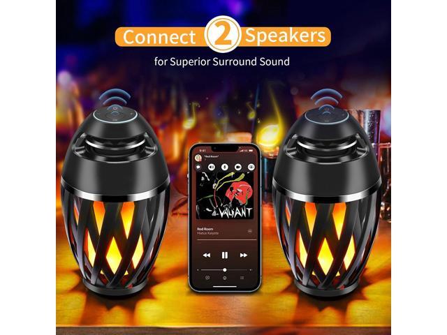 Flame Light Speaker, Led Flame Speakers Torch Atmosphere Bluetooth Speakers & Outdoor Portable Stereo Speaker with HD Audio and Enhanced Bass...