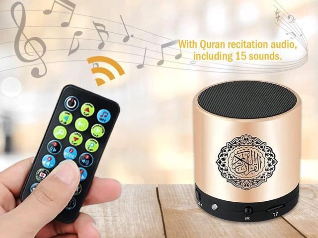 Ramadan Portable Digital Quran Speaker, Anlising Quran Speaker MP3 Player with Remote Control, Quran Translator, USB Rechargeable, 8GB FM Radio,...