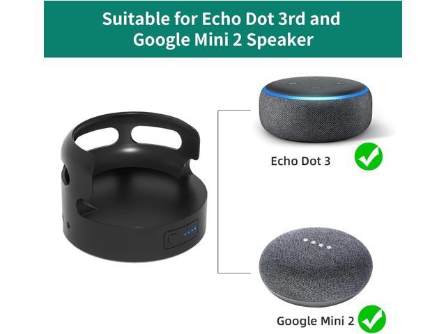 Echo Dot 3 Battery Base, Portable Dot 3rd Gen Mini 2 Battery Base, 5200 mAh 8 Hours Work Time, BlackNot Include Speaker