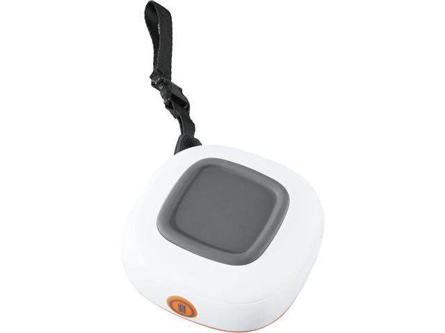 Bushnell Disc Jockey -Bluetooth -Speaker, Lightweight Disk Golf -Speaker with Distance to Basket -GPS, White/Orange, Small