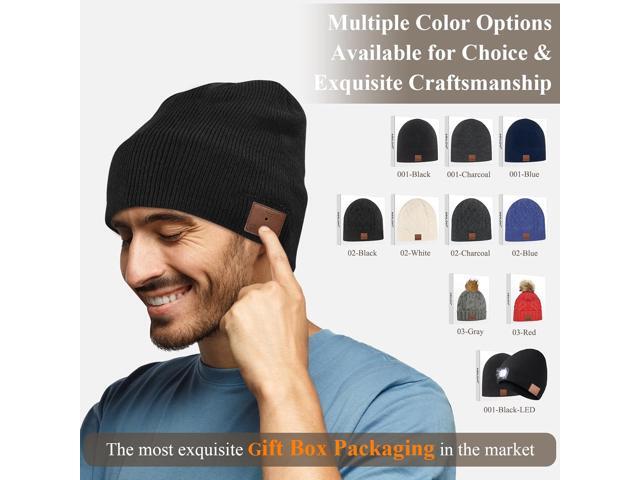 Bluetooth Beanie, Double-Layer Wool Lining Bluetooth Hat Beanie with Pom Pom for Women/Teen Girls/Family, 20hrs Playing, Gift Packaging for...