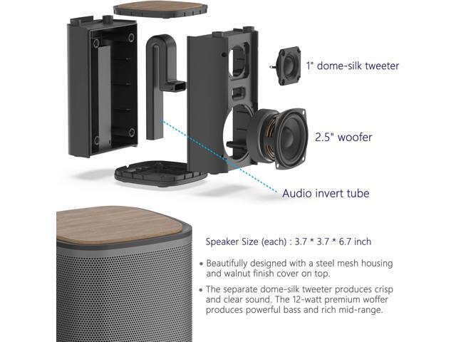 KEiiD Bluetooth Computer Speakers with Wireless Touch Control Pod for PC Laptop/Desktop Wireless Stereo Gaming Speakers, 4 EQ Modes, Aesthetic...