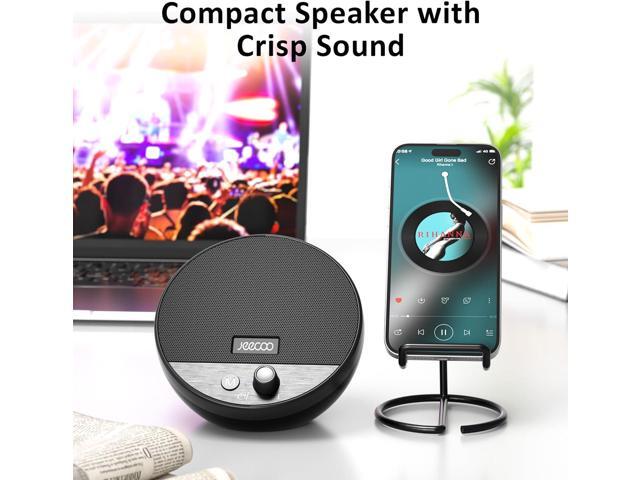 Jeecoo A10 USB Plug-N-Play Laptop Speakers Bluetooth Computer Speakers with Small & Portable, Easy-Access Volume Knob, Small Speaker with 3.5mm AUX...