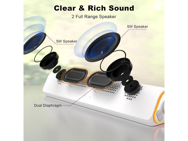 R50 Bluetooth Computer Speakers for Desktop PC Monitor White,Wired USB Powered 3.5mm Aux PC Speakers Sound Bar,4 Modes LED Lights with Switch...