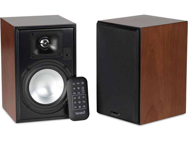 Vanatoo Cherry Transparent One Encore Plus Near Field Studio Monitor Speakers Pair for TV, PC, Gaming. Powered Speakers for Desktop and Room. AUX,...
