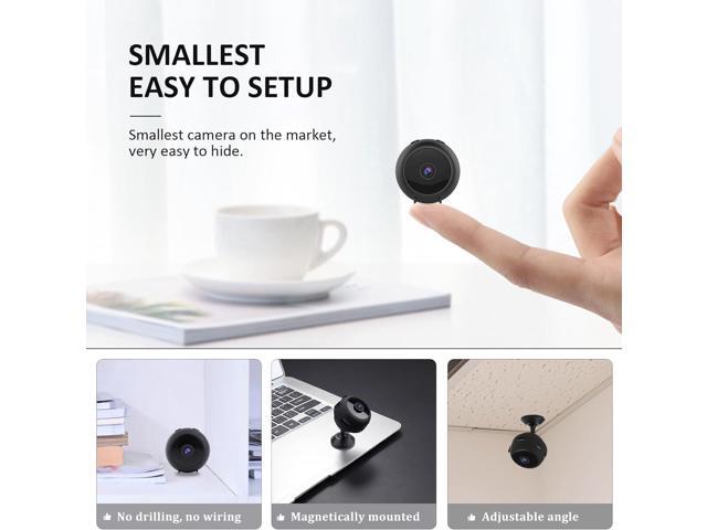 Mini Spy Camera WiFi Hidden Camera 2024 Upgraded 4K Smallest Home Security Wireless Nanny Cam Tiny Long Standby Motion Detection Alerts Night...