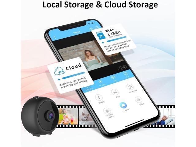 Mini Spy Camera WiFi Hidden Camera 2024 Upgraded 4K Smallest Home Security Wireless Nanny Cam Tiny Long Standby Motion Detection Alerts Night...