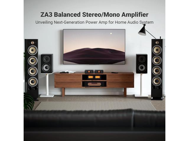 Fosi Audio ZA3 Balanced Stereo Amplifier Home Audio Component Mini 2 Channel Mono Amp TPA3255 for Subwoofer Desktop Home Theater Bookshelf Tower...
