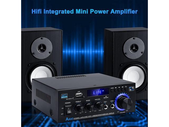 Audio Amplifier Receivers-AK45 Bluetooth 5.0 HiFi Stereo Mini Power Amplifier RMS 40W x 2 Max. 400W 2.0 Channel Home Theater Audio Components...