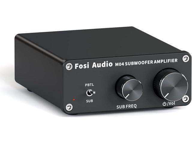 Fosi Audio M04 Subwoofer Amplifier for Home Theater Mono Channel Digital Class D Integrated Power Amp for Passive Speakers Subwoofer Rated 100W MAX