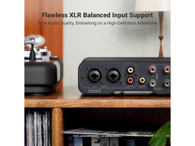 Fosi Audio ZA3 Balanced Stereo Amplifier Home Audio Component Mini 2 Channel Mono Amp TPA3255 for Subwoofer Desktop Home Theater Bookshelf Tower...