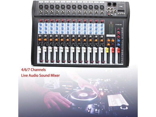 CNCEST 12 Channel Professional Live Studio Audio Mixer CT-120S USB Bluetooth Mixing Console Board Amplifier Studio 48V