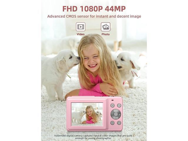 Digital Camera, FHD 1080P Camera, Digital Point and Shoot Camera with 16X Zoom Anti Shake, Compact Small Camera for Boys Girls Kids