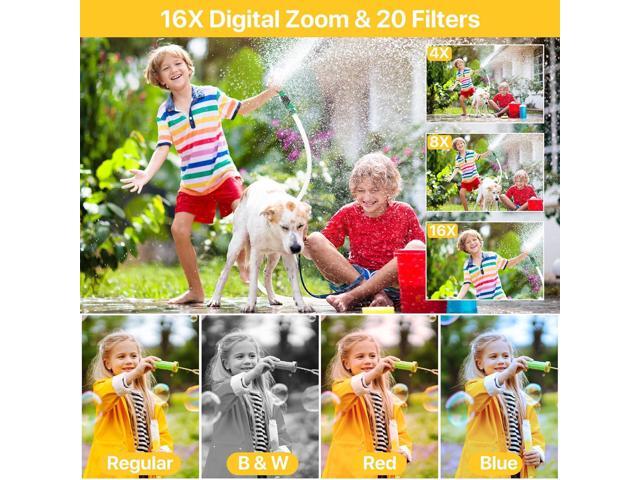 Digital Camera, FHD 1080P Digital Camera for Kids with 32GB SD Card Compact Point and Shoot Camera 16X Zoom Anti Shake Portable Cameras Small...