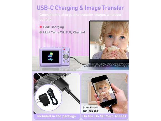 AiTechny Digital Camera, FHD 1080P Kids Camera, 44MP Point and Shoot Cameras for Pictures with 32GB Card, 16X Zoom, Lanyard, Portable Travel Mini...