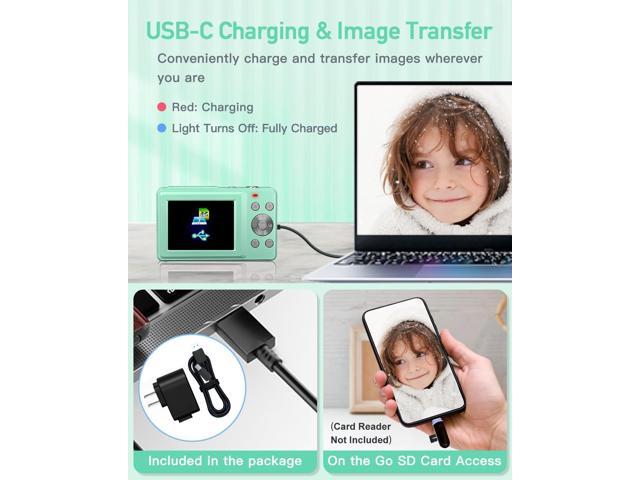 AiTechny Digital Camera for Teens, 1080P FHD Kids Camera 44MP Point and Shoot Digital Camera with 32GB Card, 16X Zoom, Anti-Shake, Small Compact...