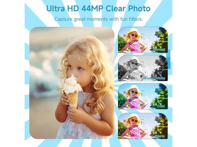 Digital Camera for Teens, FHD 4K 44MP Digital Camera Autofocus with 64GB SD Card 16X Zoom, Cameras for Photography Compact Point and Shoot Camera...