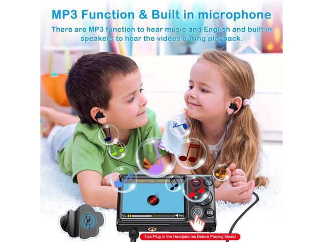 Digital Camera, 4K Kids Camera for Photography, 64MP MP3 Player Compact Video Camera 18X Digital Zoom Vlogging Camera for YouTube, Auto Focus Point...