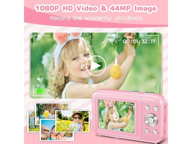 Digital Camera, Kids Camera with 32GB Card, FHD 1080P 44MP Vlogging Camera, 16X Zoom Point and Shoot Digital Camera Compact Portable Rechargeable...