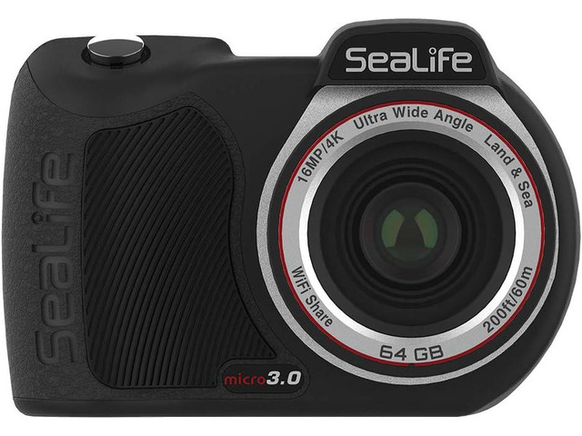 SeaLife Micro 3.0 64GB, 16mp, 4K Underwater Camera for Underwater Photography and Video, Easy Set-up, Wireless Transfer; Includes case, Wrist Strap
