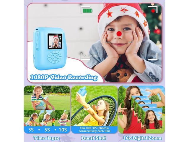 Kids Camera Instant Print, Toy for Kid Christmas Birthday Gift for Boy Girl Age 3-12, 12MP Selfie Toddler Portable Digital Camera, 1080P Child...
