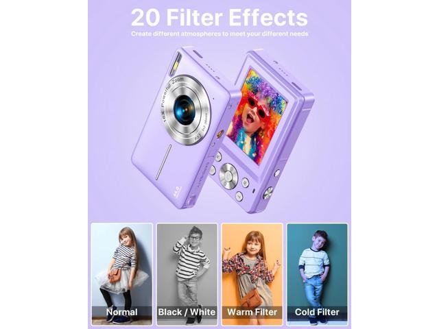 Digital Camera, FHD 1080P Kids Camera 44MP Compact Digital Camera with 32GB Card, 1 Batteries 16X Digital Zoom Point and Shoot Digital Cameras Gift...